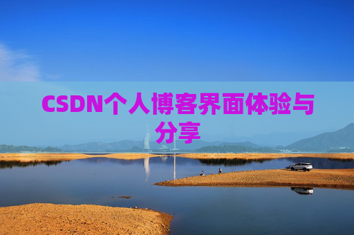 CSDN个人博客界面体验与分享